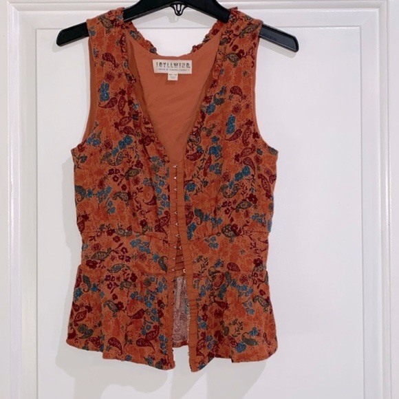 IDYLLWIND fueled by Miranda Lambert floral beacon corset boho top Xsmall - Picture 2 of 9